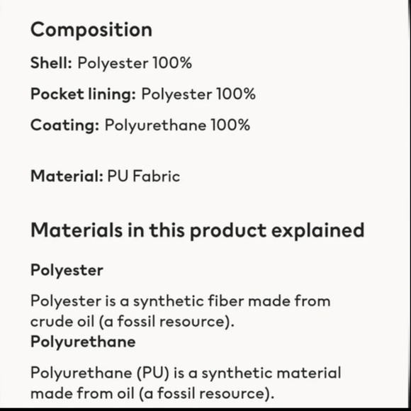 H&M Divided high rise elastic waist faux leather black jogger draw string size 8 - Picture 13 of 13